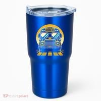 Funny Bus With Sunglasses School Bus Driver Back To School Funny Gift Tumbler thumb 0