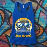 Funny Bus With Sunglasses School Bus Driver Back To School Funny Gift Women's Tank Top thumb 3