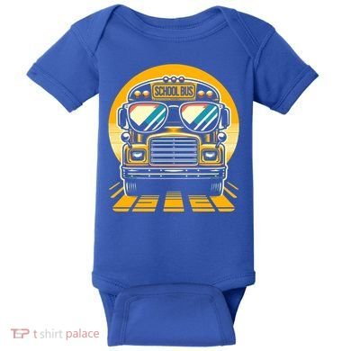 Funny Bus With Sunglasses School Bus Driver Back To School Funny Gift Baby Bodysuit