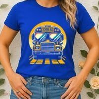 Funny Bus With Sunglasses School Bus Driver Back To School Funny Gift Women's T-Shirt thumb 2