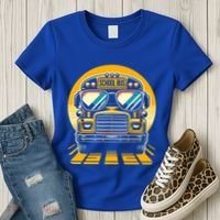 Funny Bus With Sunglasses School Bus Driver Back To School Funny Gift Women's T-Shirt thumb 3