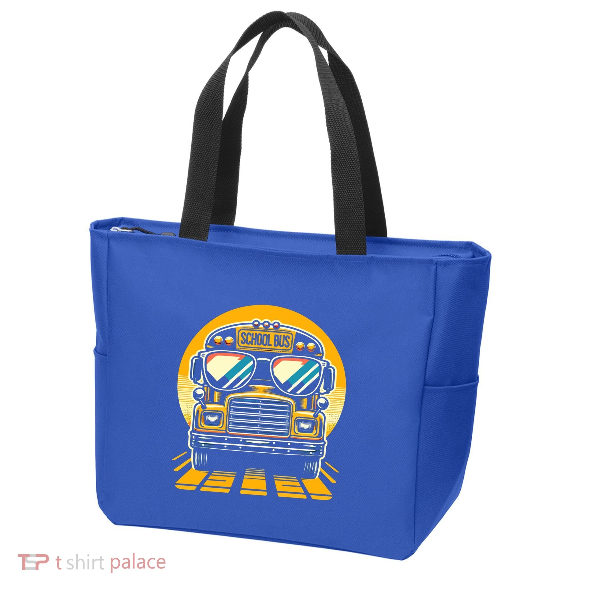 Funny Bus With Sunglasses School Bus Driver Back To School Funny Gift Tote Bag