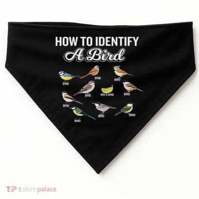Funny Bird Watcher How To Identify A Bird Unique Birder USA-Made Doggie Bandana