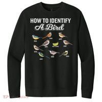 Funny Bird Watcher How To Identify A Bird Unique Birder V.I.T. Fleece Crew Sweatshirt thumb 0