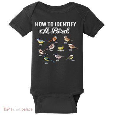 Funny Bird Watcher How To Identify A Bird Unique Birder Baby Bodysuit