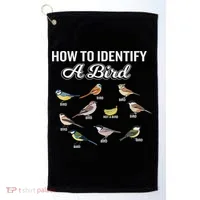Funny Bird Watcher How To Identify A Bird Unique Birder Golf Towel thumb 0