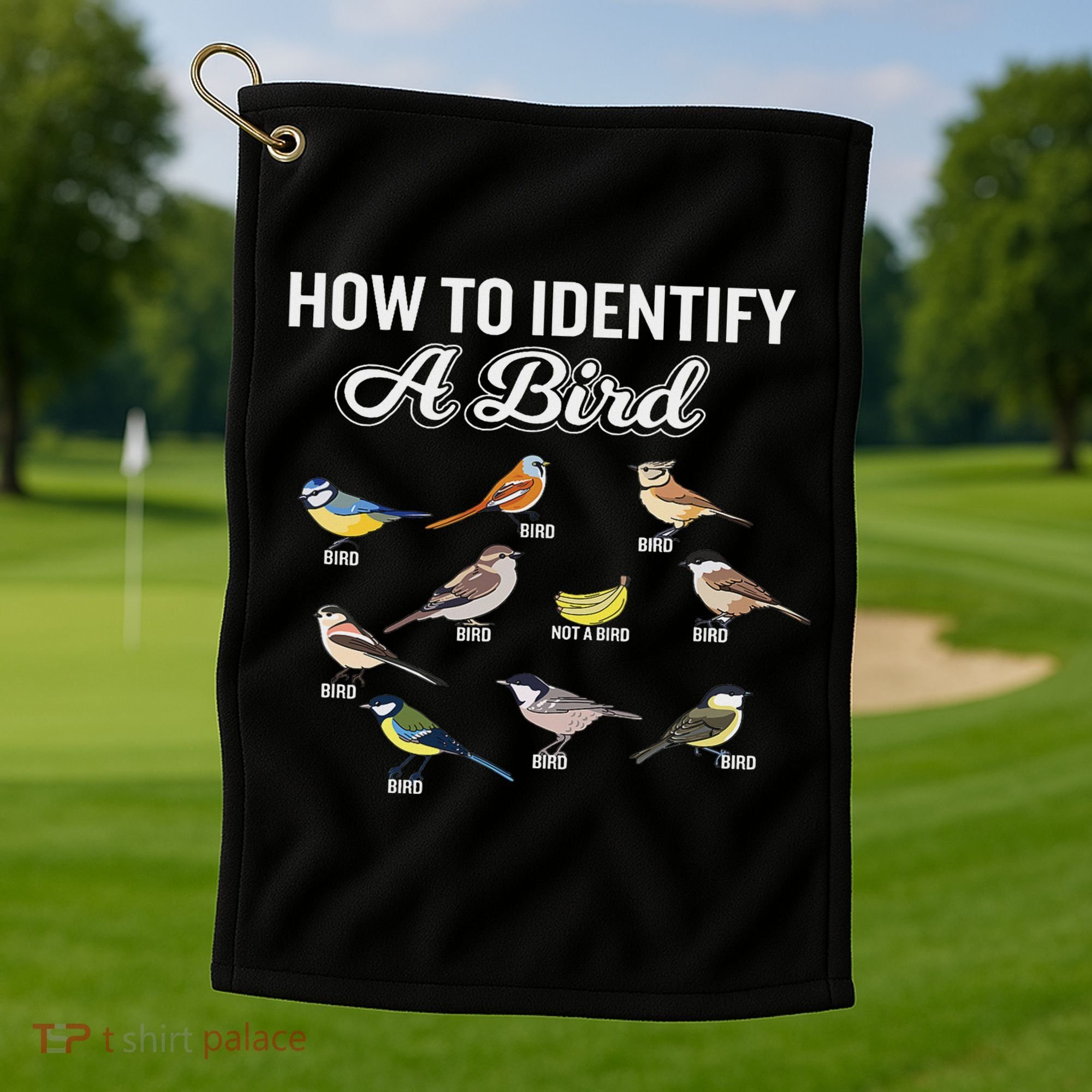 Funny Bird Watcher How To Identify A Bird Unique Birder Golf Towel