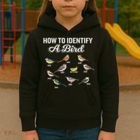 Funny Bird Watcher How To Identify A Bird Unique Birder Kids Hoodie thumb 3