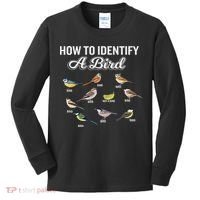 Funny Bird Watcher How To Identify A Bird Unique Birder Kids Long Sleeve Shirt thumb 0