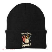 Funny Bowling Who Gives A Split Bowler Bowling Team Gift Beanie thumb 0