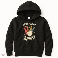 Funny Bowling Who Gives A Split Bowler Bowling Team Gift Kids Hoodie thumb 0