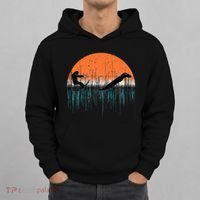 Funny Bigfoot Water Skiing With Loch Ness Monster Bigfoot Hoodie thumb 0