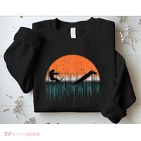 Funny Bigfoot Water Skiing With Loch Ness Monster Bigfoot Sweatshirt thumb 2