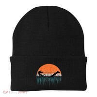 Funny Bigfoot Water Skiing With Loch Ness Monster Bigfoot Beanie thumb 0