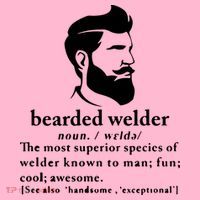 Funny Beard Welder Definition Meaning Coaster thumb 2