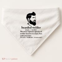 Funny Beard Welder Definition Meaning USA-Made Doggie Bandana thumb 0