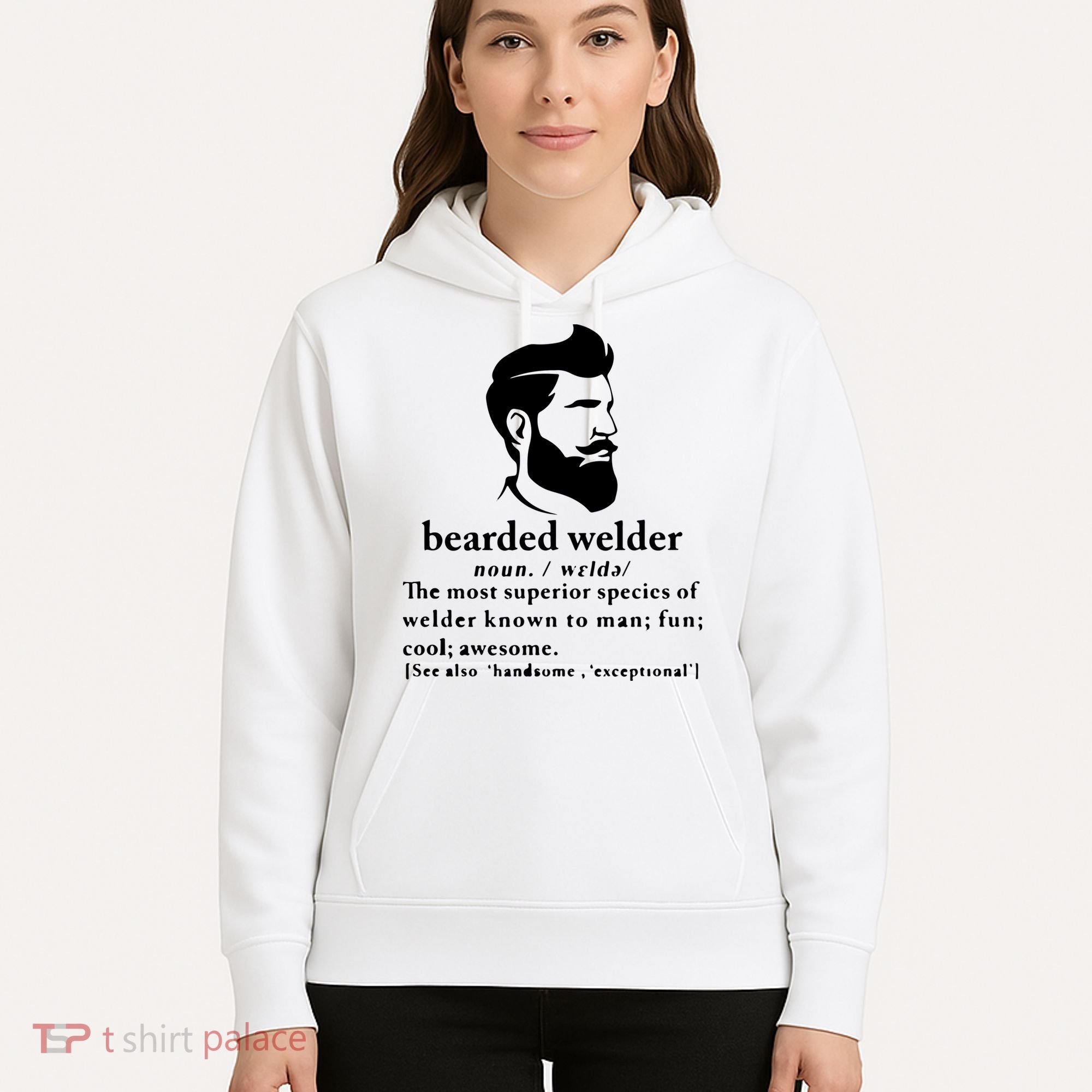 Funny Beard Welder Definition Meaning Hoodie