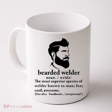 Funny Beard Welder Definition Meaning Coffee Mug