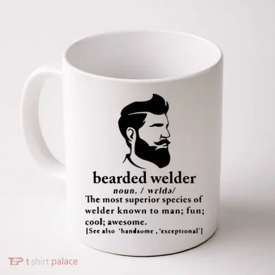 Funny Beard Welder Definition Meaning Coffee Mug