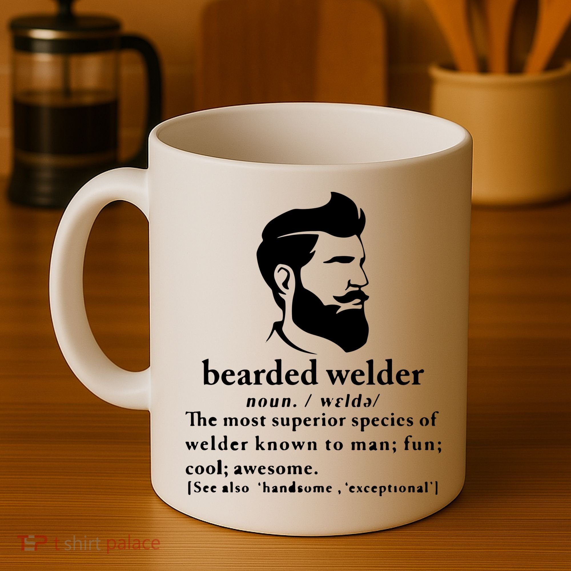 Funny Beard Welder Definition Meaning Coffee Mug