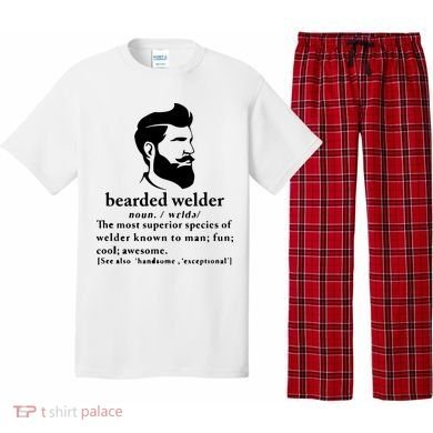 Funny Beard Welder Definition Meaning Pajama Set