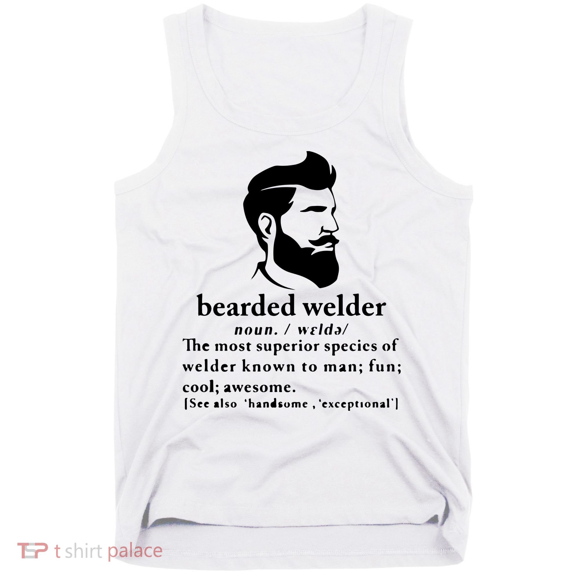 Funny Beard Welder Definition Meaning Tank Top