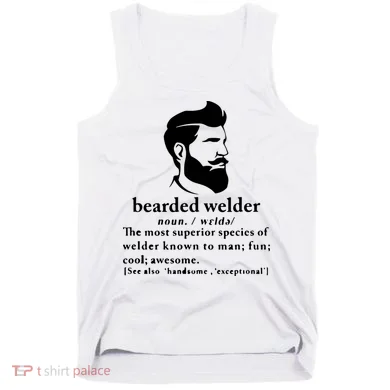 Funny Beard Welder Definition Meaning Tank Top