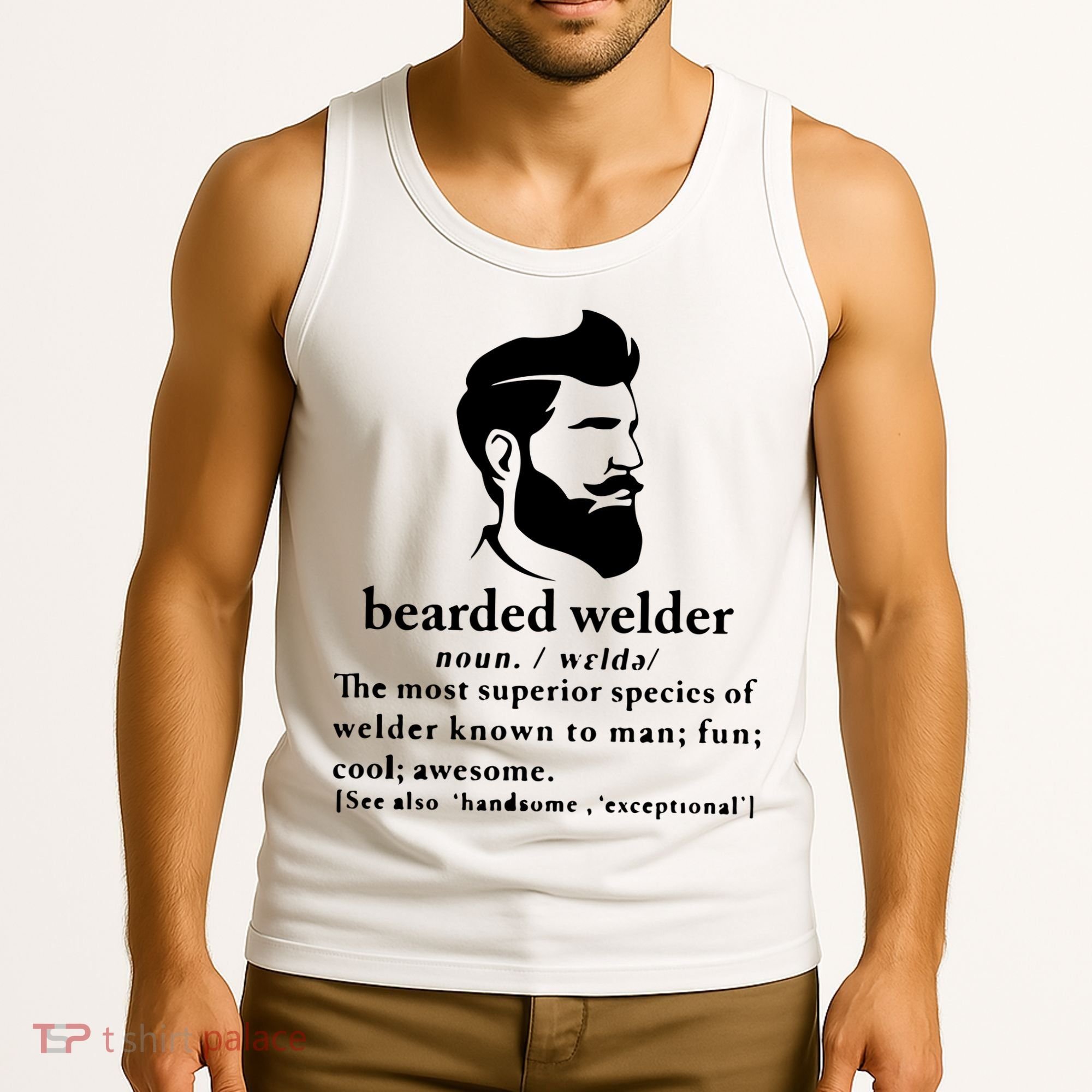 Funny Beard Welder Definition Meaning Tank Top