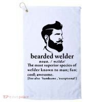 Funny Beard Welder Definition Meaning Golf Towel thumb 0