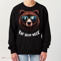 Fat Bear Week Retro Bear Sunglasses Nature Lovers Women's Sweatshirt thumb 0