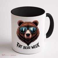 Fat Bear Week Retro Bear Sunglasses Nature Lovers Coffee Mug thumb 1