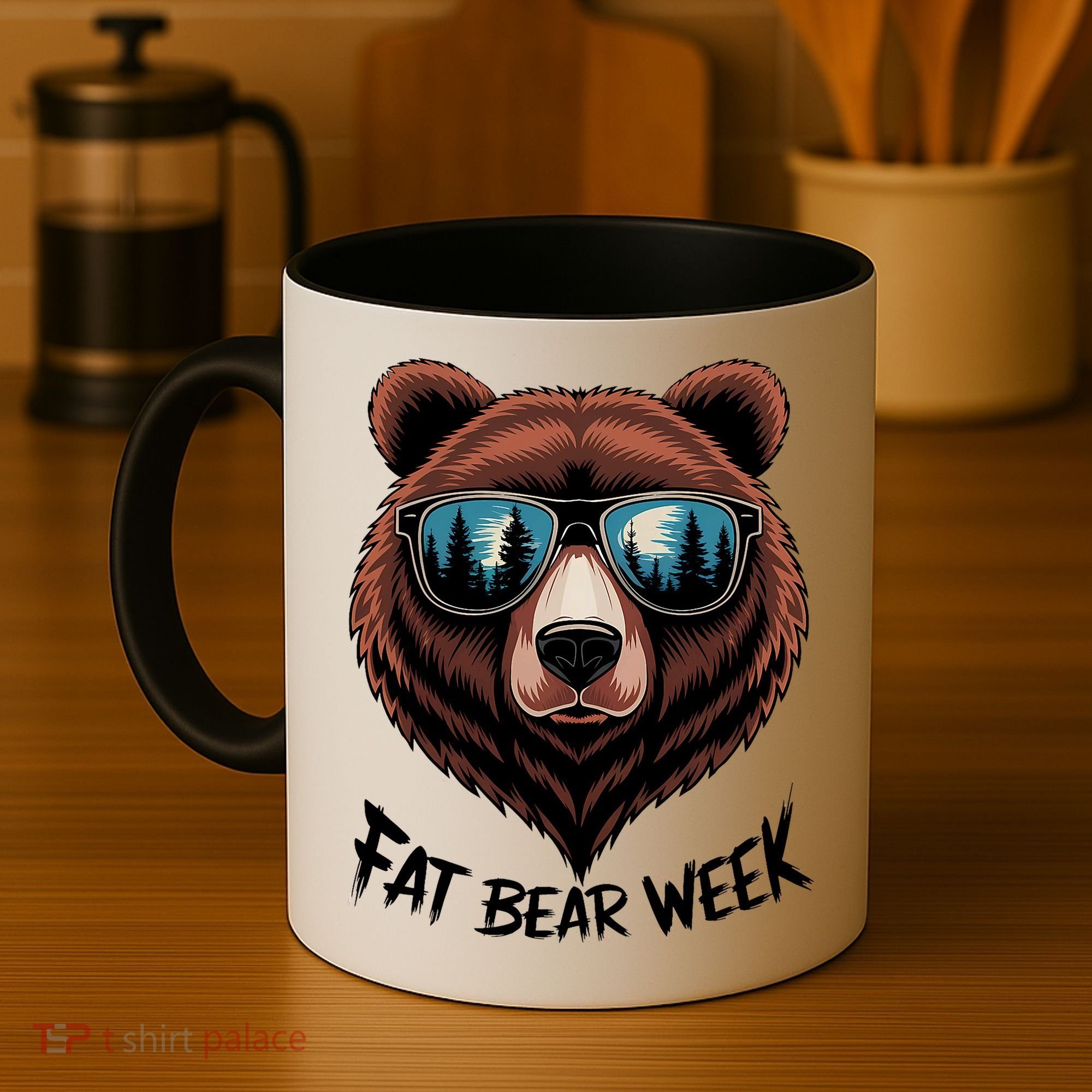 Fat Bear Week Retro Bear Sunglasses Nature Lovers Coffee Mug