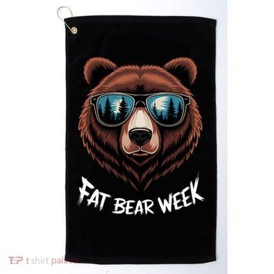 Fat Bear Week Retro Bear Sunglasses Nature Lovers Golf Towel