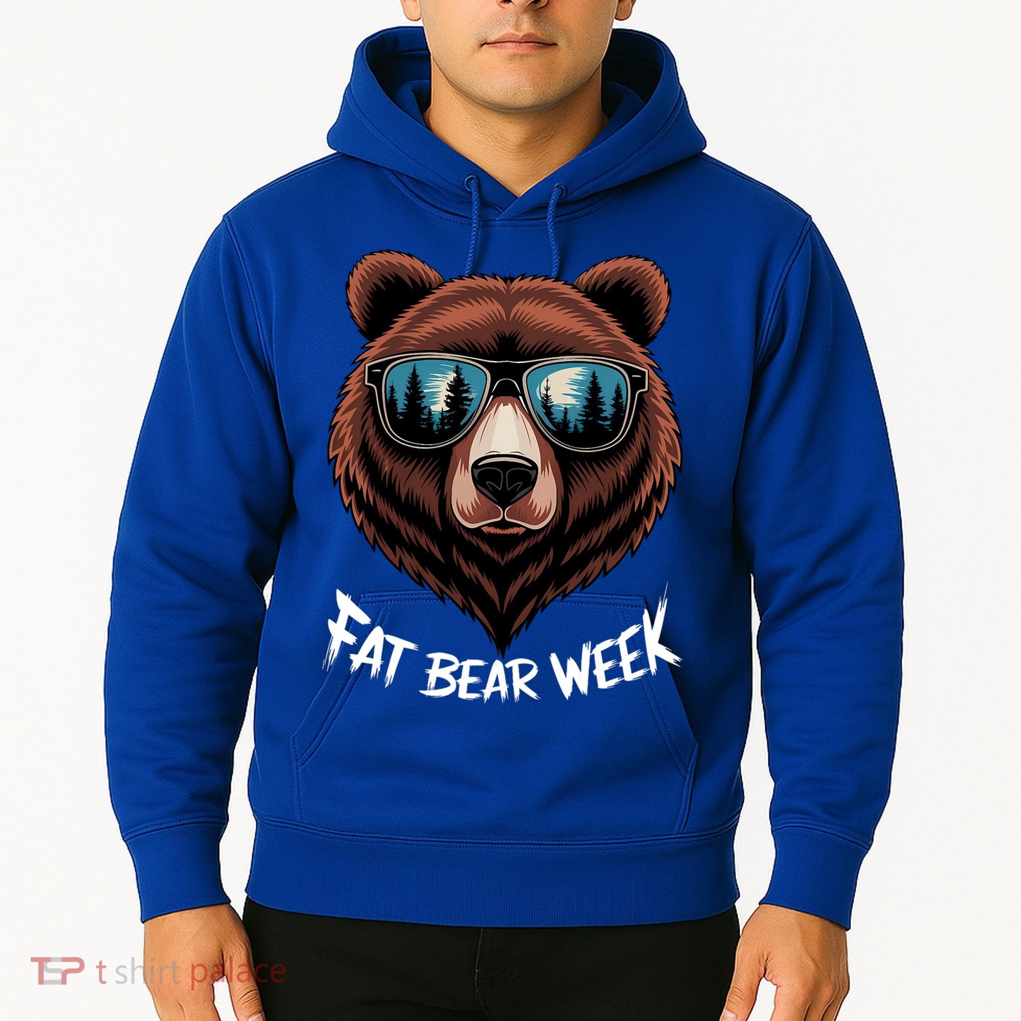 Fat Bear Week Retro Bear Sunglasses Nature Lovers Hoodie