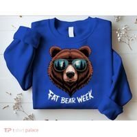 Fat Bear Week Retro Bear Sunglasses Nature Lovers Sweatshirt thumb 2