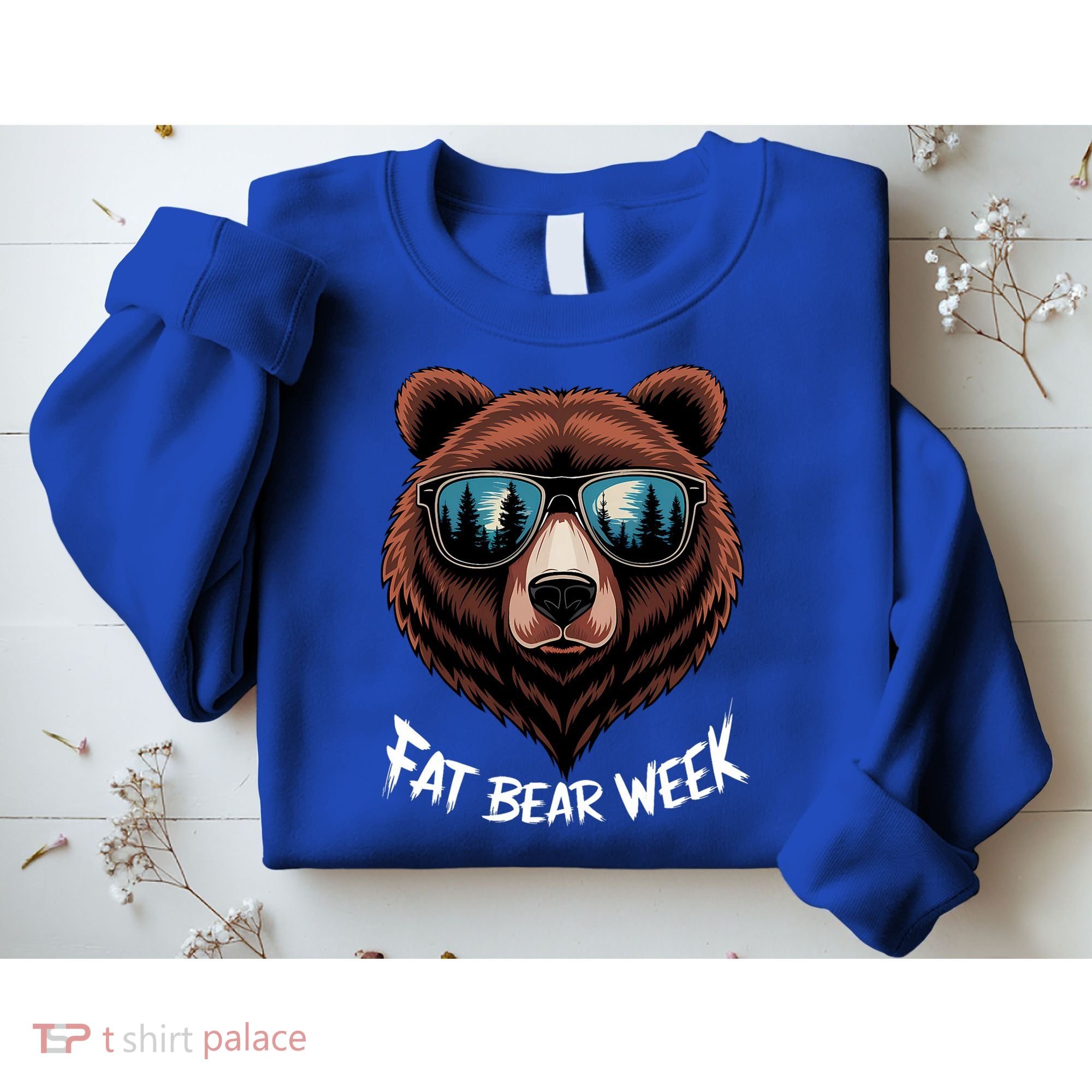 Fat Bear Week Retro Bear Sunglasses Nature Lovers Sweatshirt