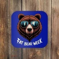 Fat Bear Week Retro Bear Sunglasses Nature Lovers Coaster thumb 0