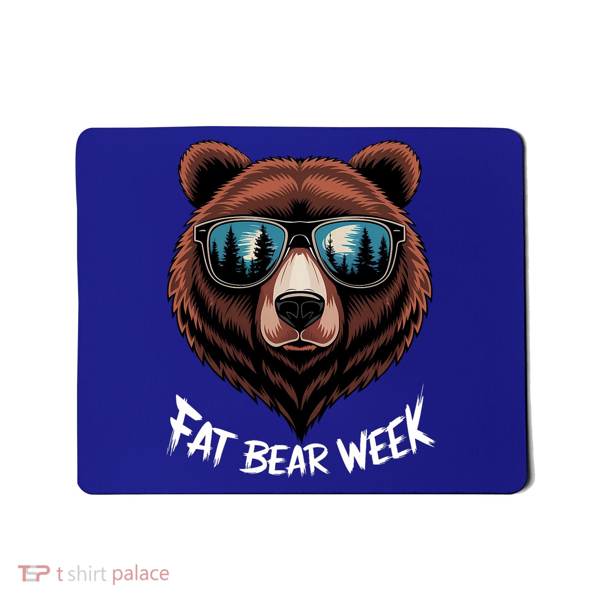 Fat Bear Week Retro Bear Sunglasses Nature Lovers Mousepad