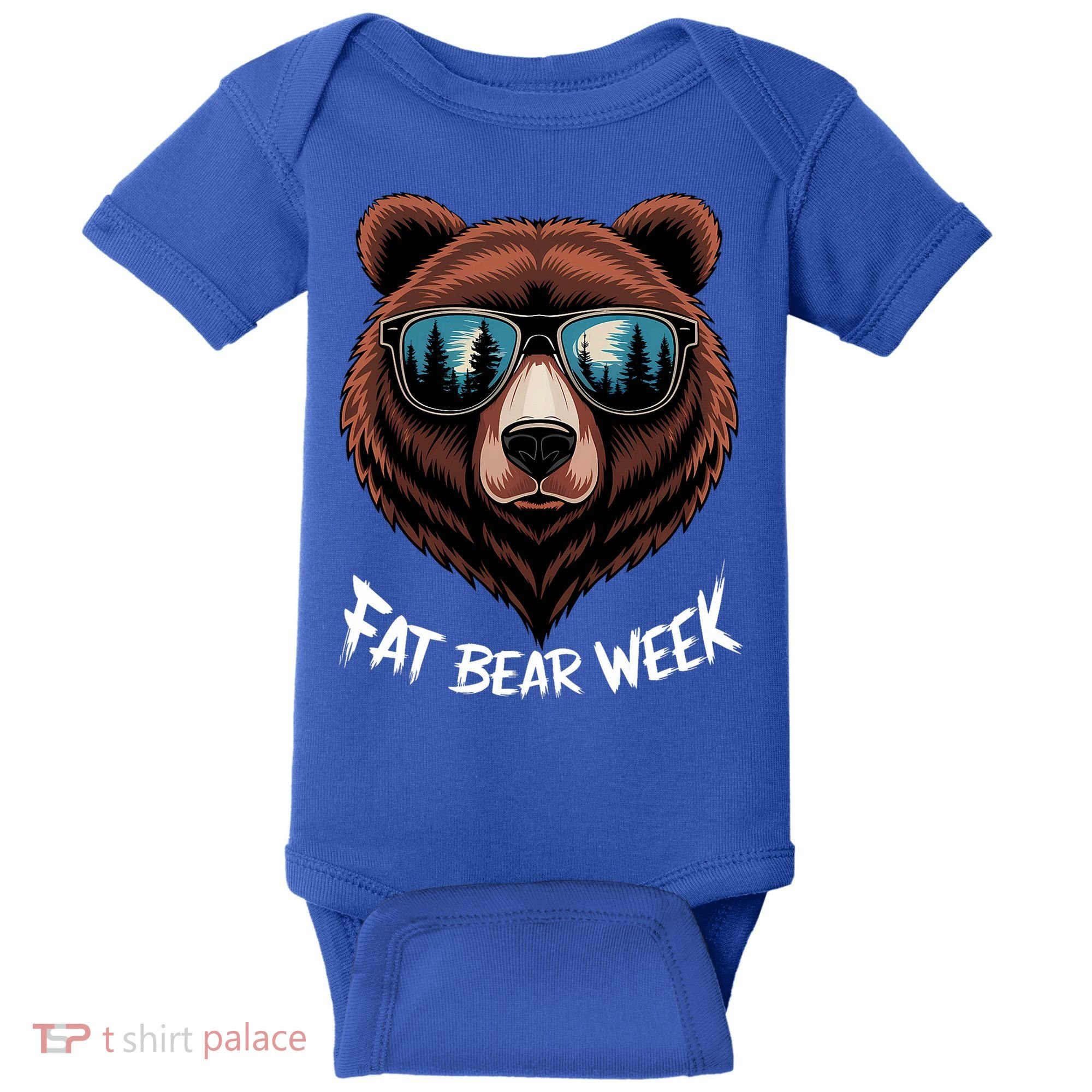 Fat Bear Week Retro Bear Sunglasses Nature Lovers Baby Bodysuit