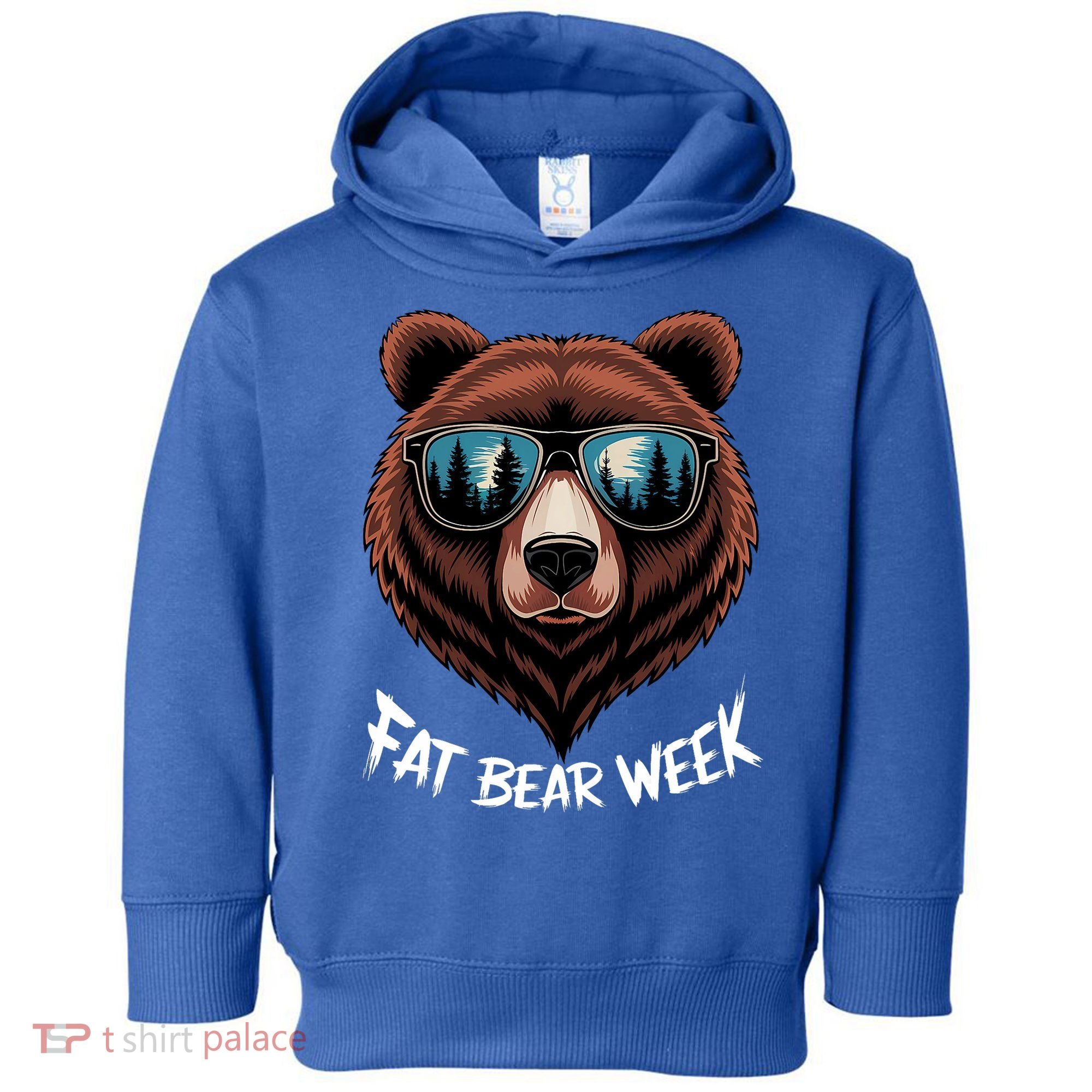 Fat Bear Week Retro Bear Sunglasses Nature Lovers Toddler Hoodie