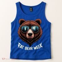 Fat Bear Week Retro Bear Sunglasses Nature Lovers Tank Top thumb 2