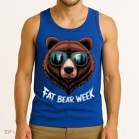 Fat Bear Week Retro Bear Sunglasses Nature Lovers Tank Top thumb 3