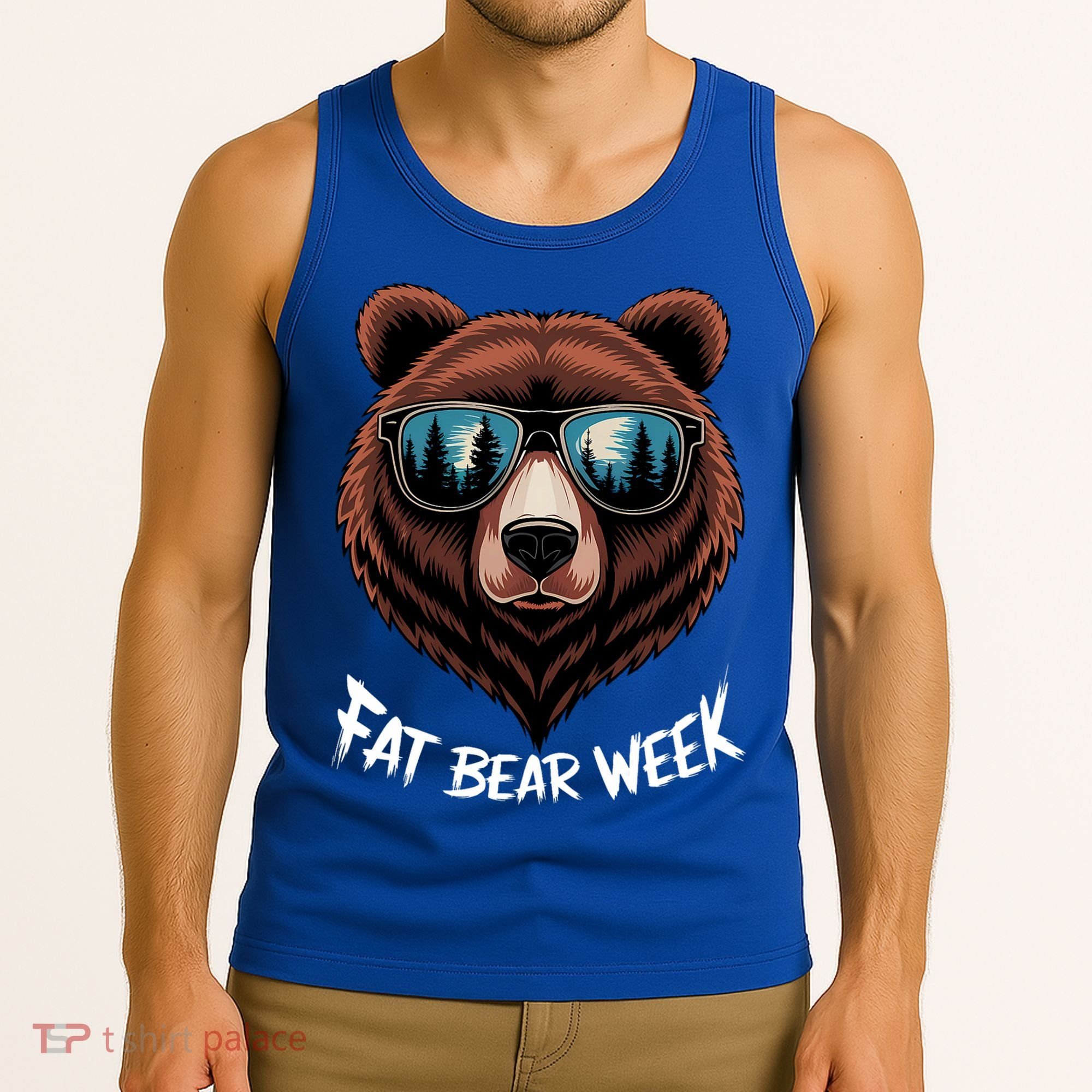 Fat Bear Week Retro Bear Sunglasses Nature Lovers Tank Top