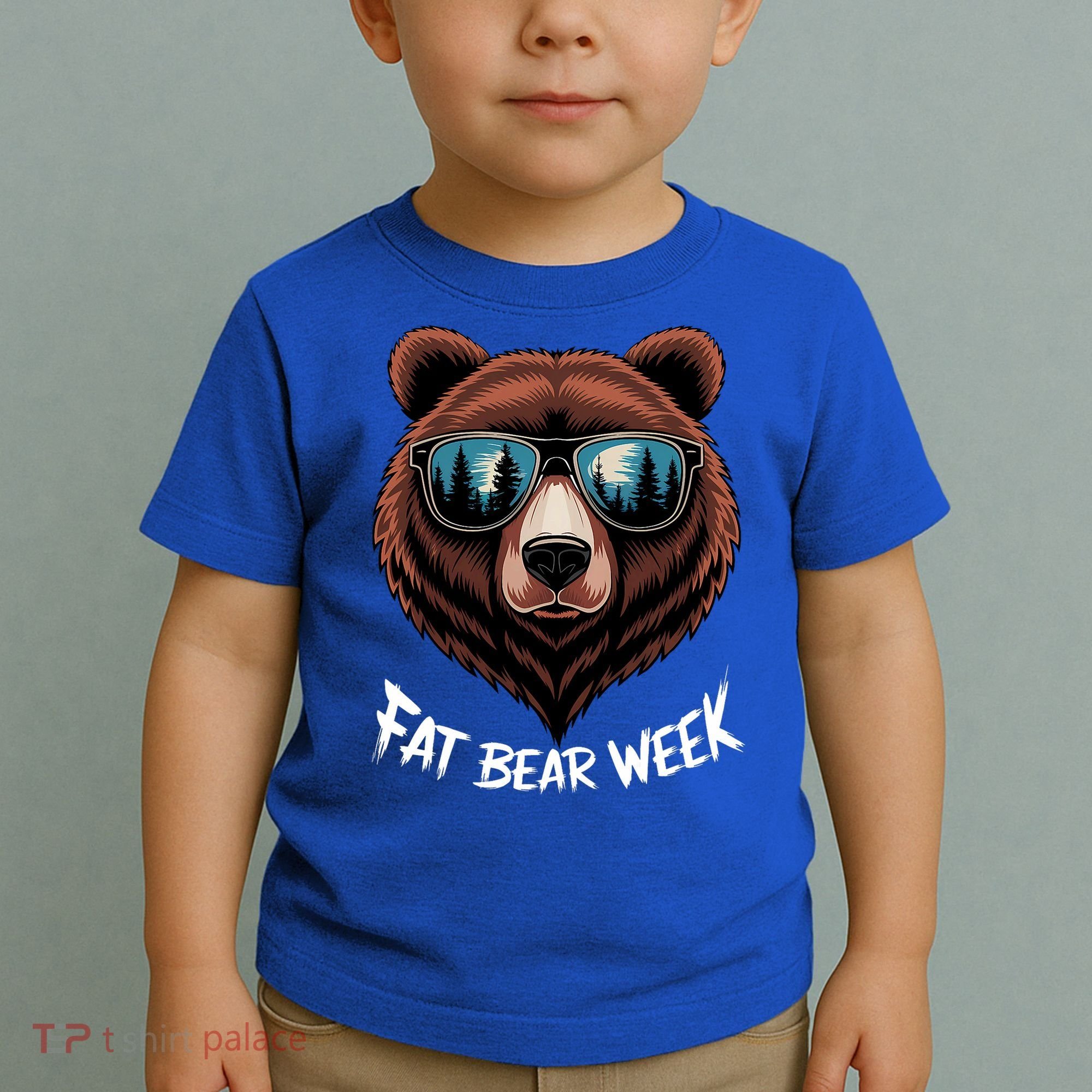 Fat Bear Week Retro Bear Sunglasses Nature Lovers Toddler T-Shirt