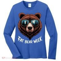 Fat Bear Week Retro Bear Sunglasses Nature Lovers Women's Long Sleeve Shirt thumb 0