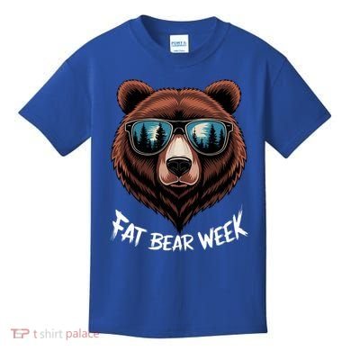 Fat Bear Week Retro Bear Sunglasses Nature Lovers Kids T-Shirt