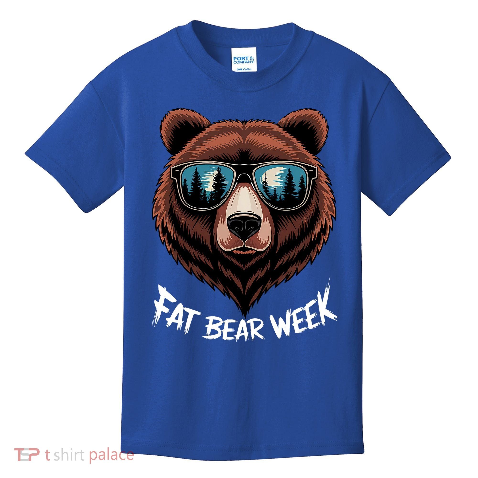 Fat Bear Week Retro Bear Sunglasses Nature Lovers Kids T-Shirt