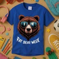 Fat Bear Week Retro Bear Sunglasses Nature Lovers Kids T-Shirt thumb 3
