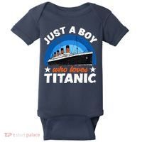 For Boys Who Just Love The RMS Titanic Baby Bodysuit thumb 0