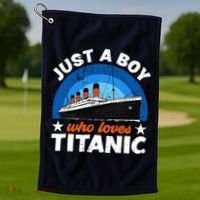 For Boys Who Just Love The RMS Titanic Golf Towel thumb 1